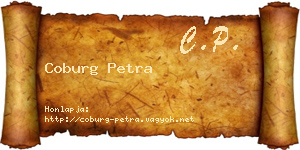 Coburg Petra névjegykártya